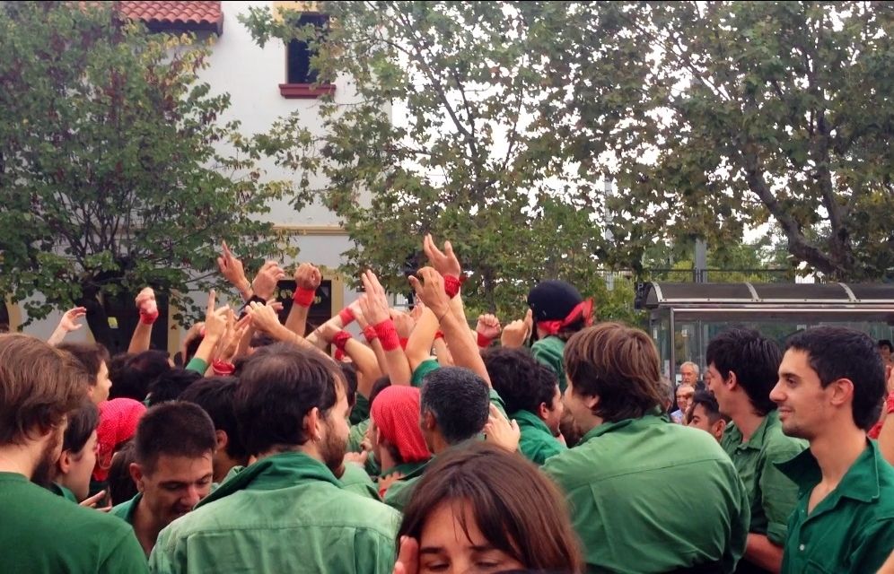 Els Castellers de Sant Cugat celebren la primera clàssica de 8. FOTO: A.Mira