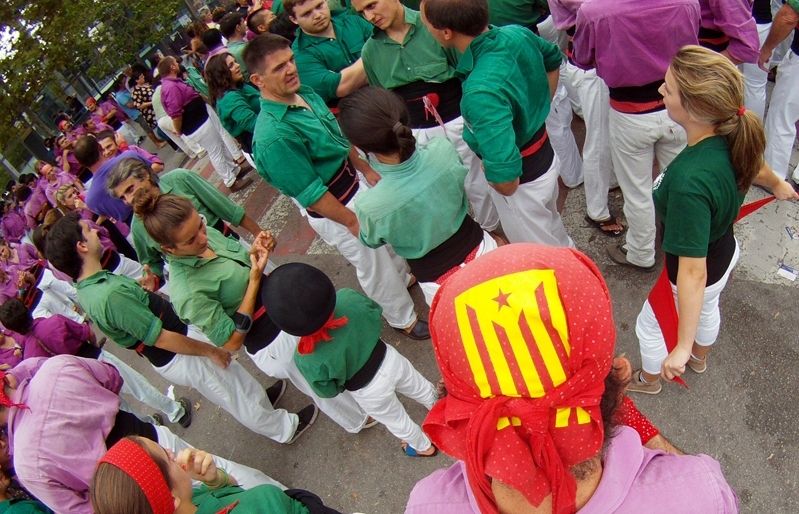Trobada castellera Festa Major de Valldoreix. FOTO: Amanda Bernal 
