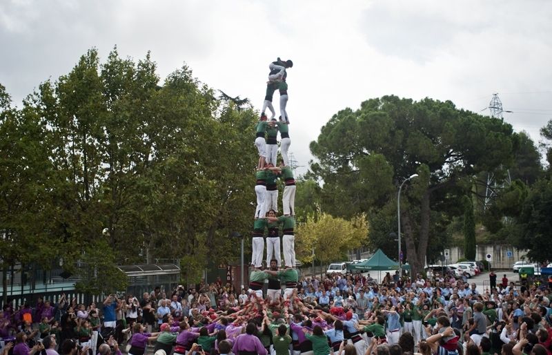 El 3d8 dels Castellers de Sant Cugat. FOTO: Amanda Bernal