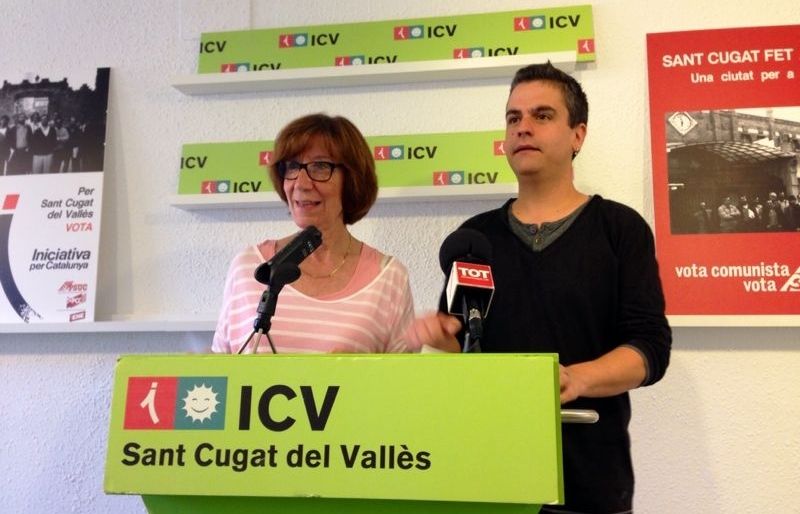 Roser Casamitjana i Joan Calderón a la roda de premsa d'aquest dimecres 2 d'octubre. FOTO: A.Mira