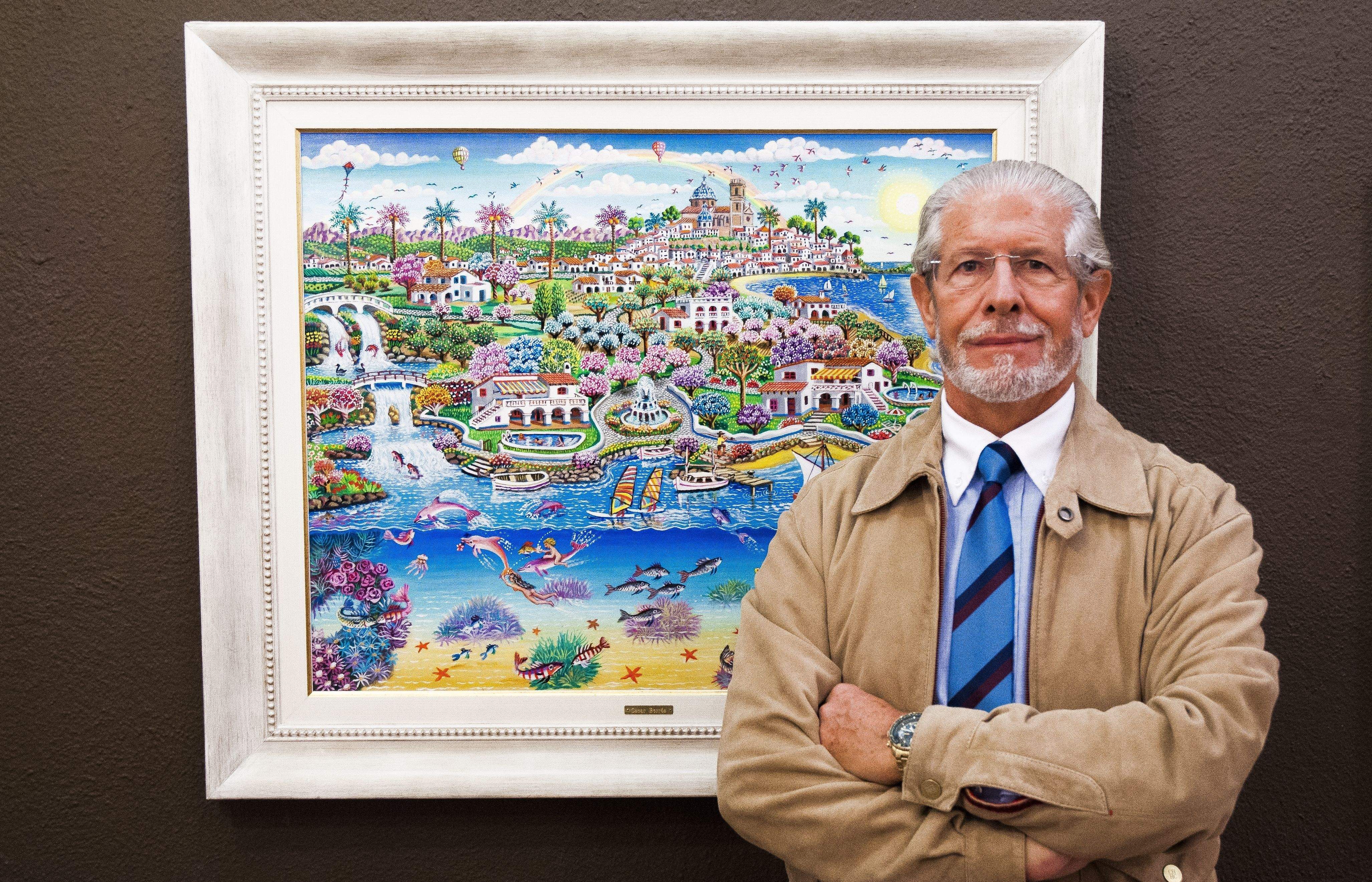 L'artista durant la inauguració. FOTO: David Molina