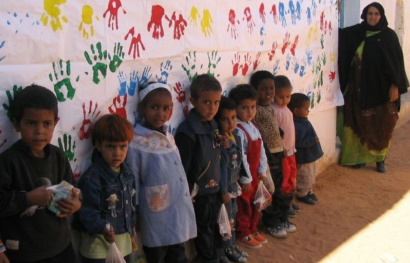 Nens i nenes sahrauís durant una estada a Sant Cugat. FOTO: Arxiu