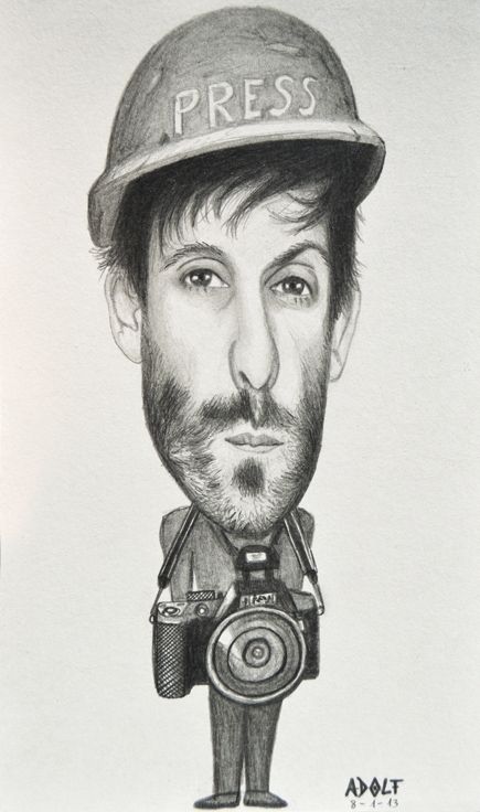 Caricatura que li va fer l'artista Adolf en el Diari de Sant Cugat