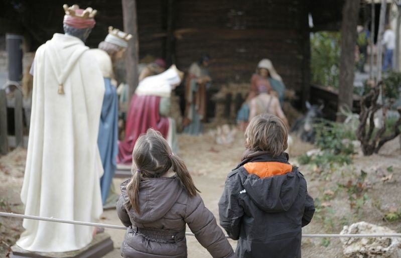 Sempre anàvem a fer una visita dels pessebres de les cases de la plaça de Barcelona. FOTO: Artur Ribera