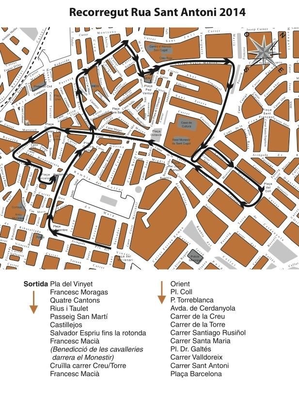 Recorregut de la rua de Sant Antoni 2014