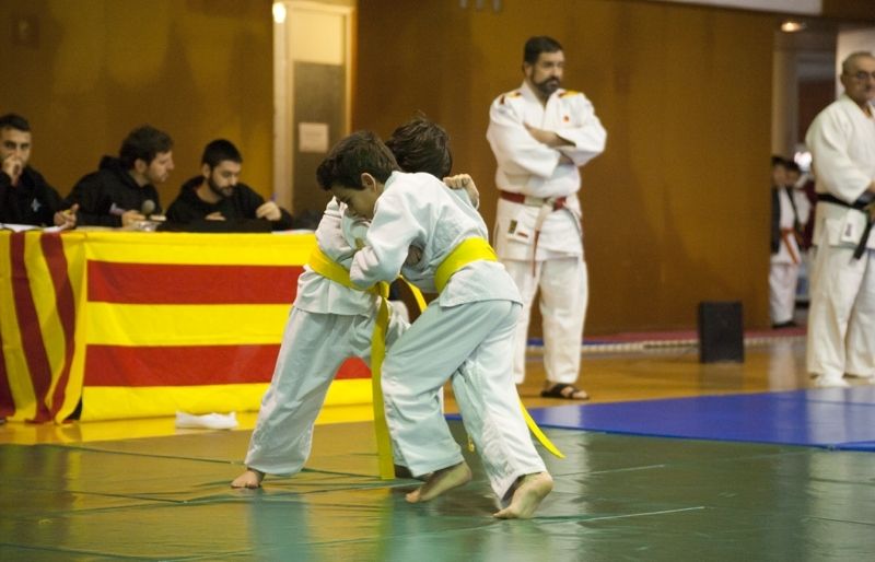 Un dels combats del campionat de judo. FOTO: Amanda Bernal