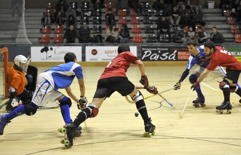 Bernat Tobías en una acció del partit d'aquest dissabte. FOTO: Amanda Bernal