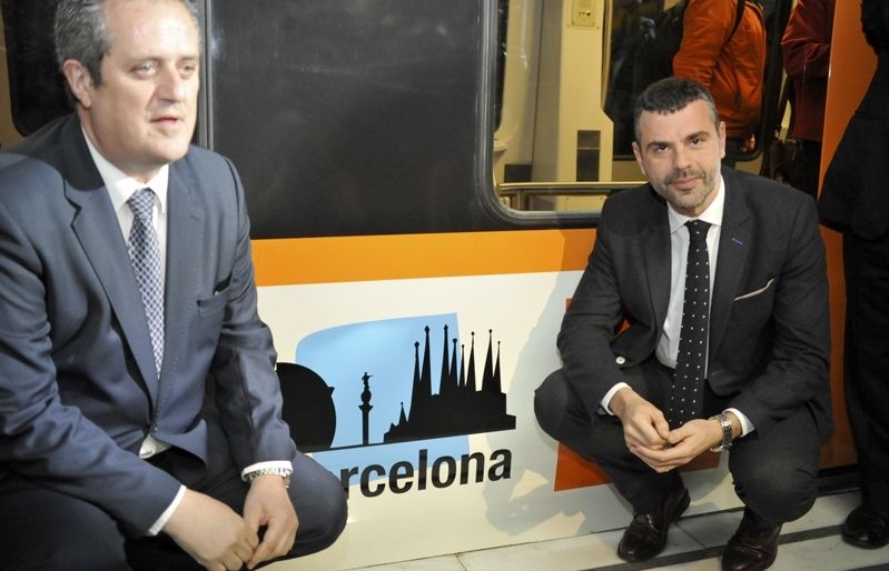 El primer comboi de la sèrie 113 s'ha batejat amb el nom de 'Barcelona'. FOTO: Amanda Bernal