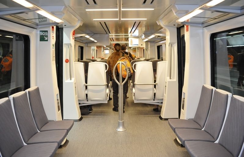 Interior dels nous combois dels FGC. FOTO: Amanda Bernal 