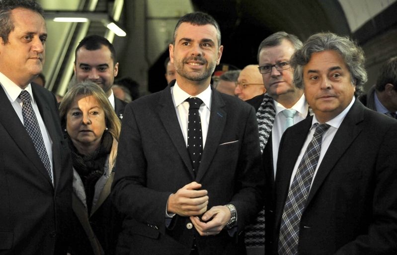 El conseller de Terrritori i Sostenibilitat, Santi Vila i el president de FGC, Enric Ticó. FOTO: Amanda Bernal