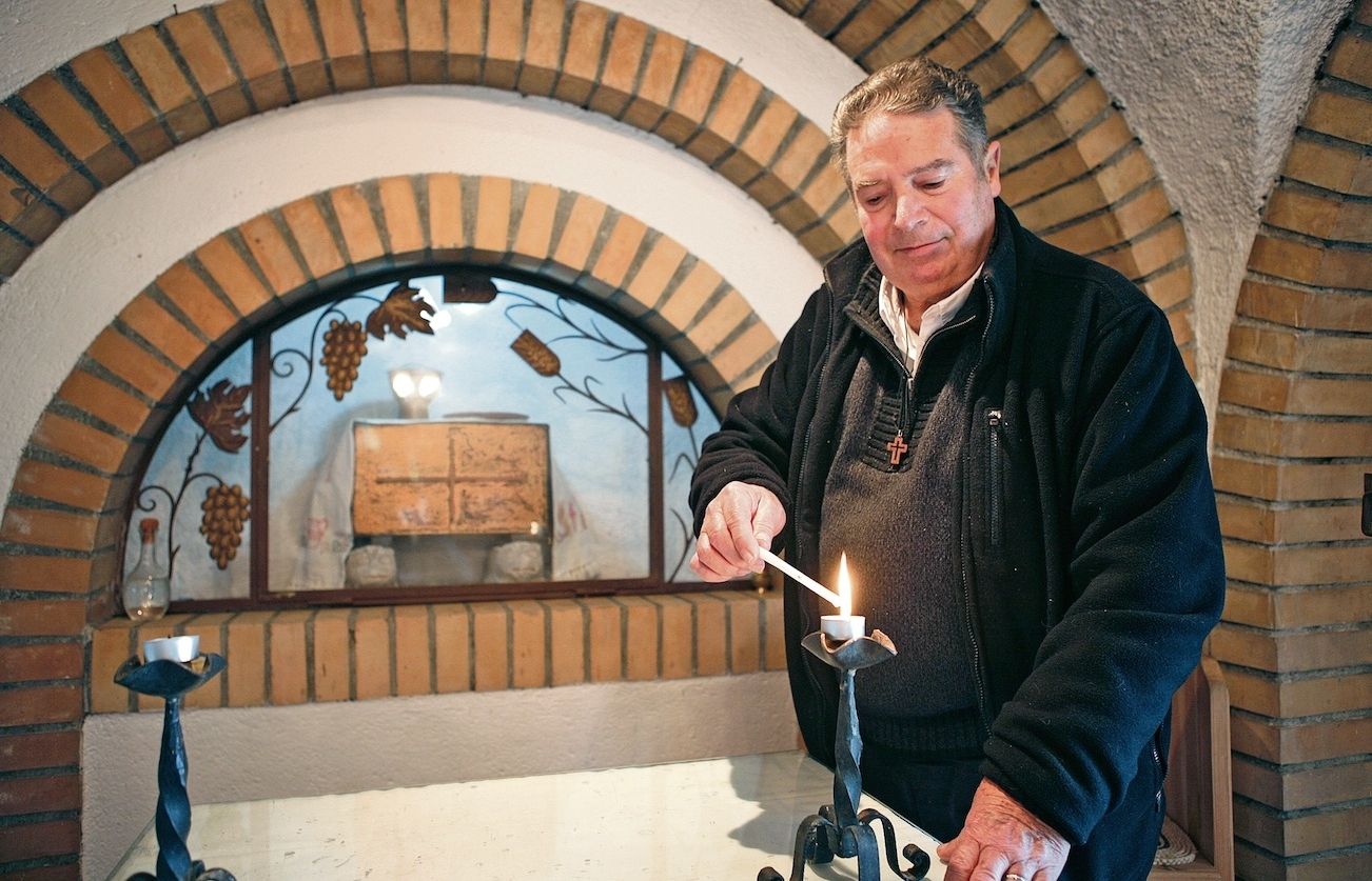 Pere Grau a casa seva. FOTO: Artur Ribera