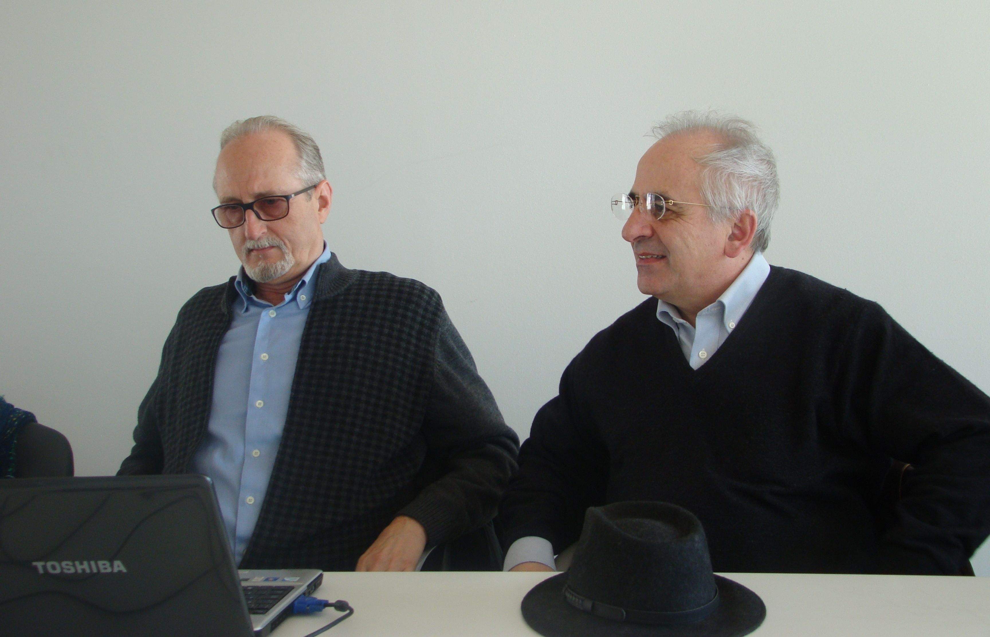 Josep Pla (a la dreta), a la jornada de Debat sobre energia i sostenibilitat, a la UPC. FOTO: Cedida