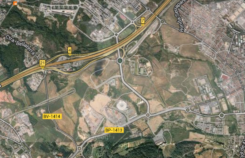 Imatge actual de la zona del Centre Direccional de Cerdanyola: FOTO: Google maps 