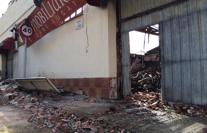 El dia després de l'incendi a Mercantic