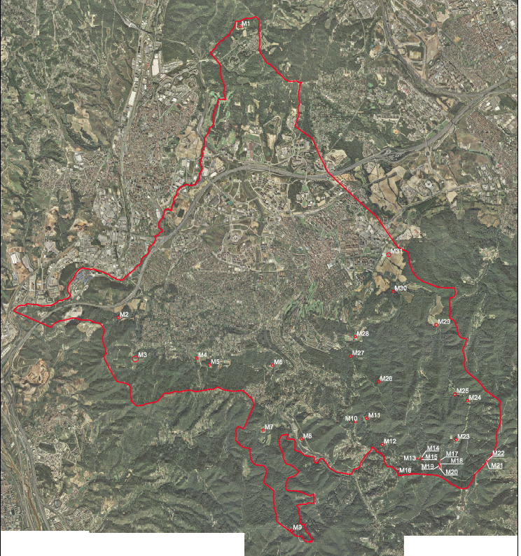 Mapa de les masies de Sant Cugat. FOTO: Cedida