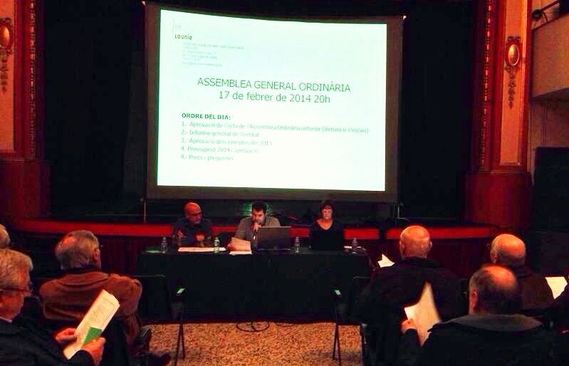 Moment de l'assemblea ordinària i extraordinària a la Unió. FOTO: Cedida