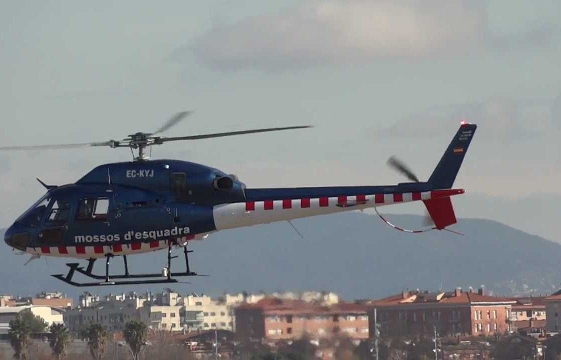 Els Mossos van organitzar un dispositiu aeri poder mirar de detenir els lladres. FOTO: Cedida
