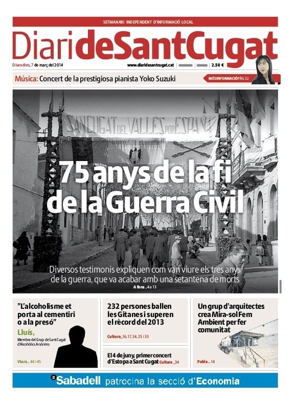 Portada del Diari de Sant Cugat, 993