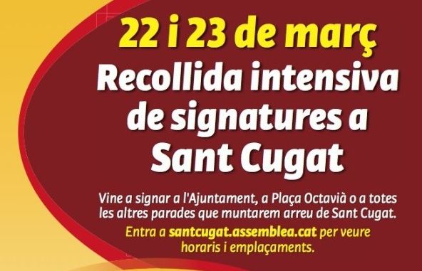 Cartell de la campanya 'Signa un vot per la independència' de l'ANC. FOTO: Cedida