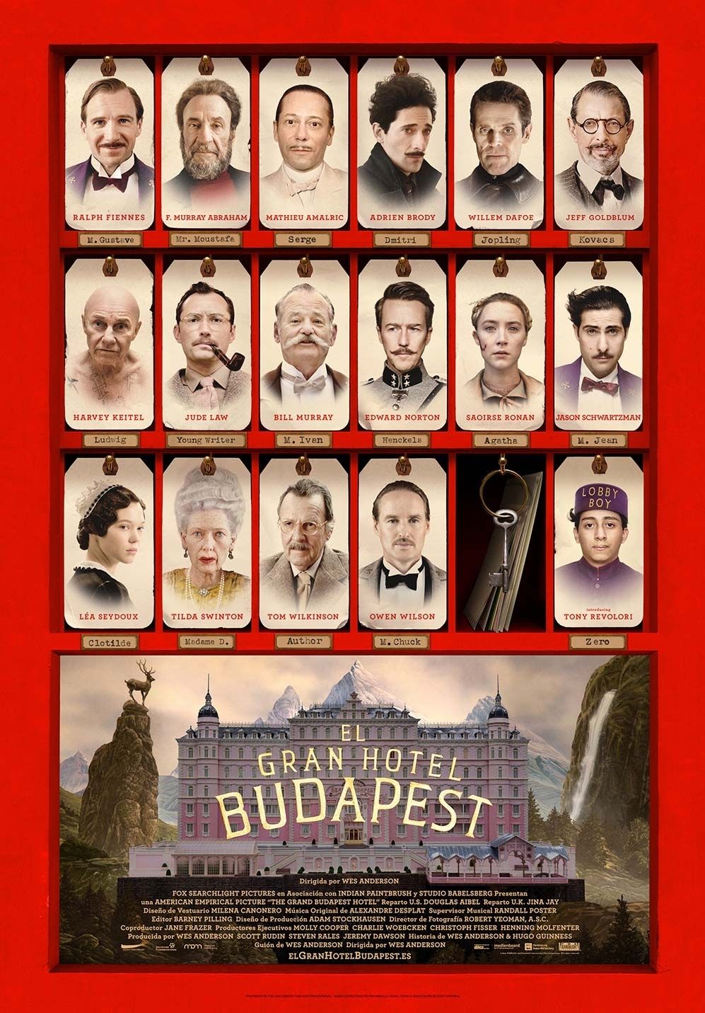 Cartell de la pel·lícula 'El gran hotel Budapest'