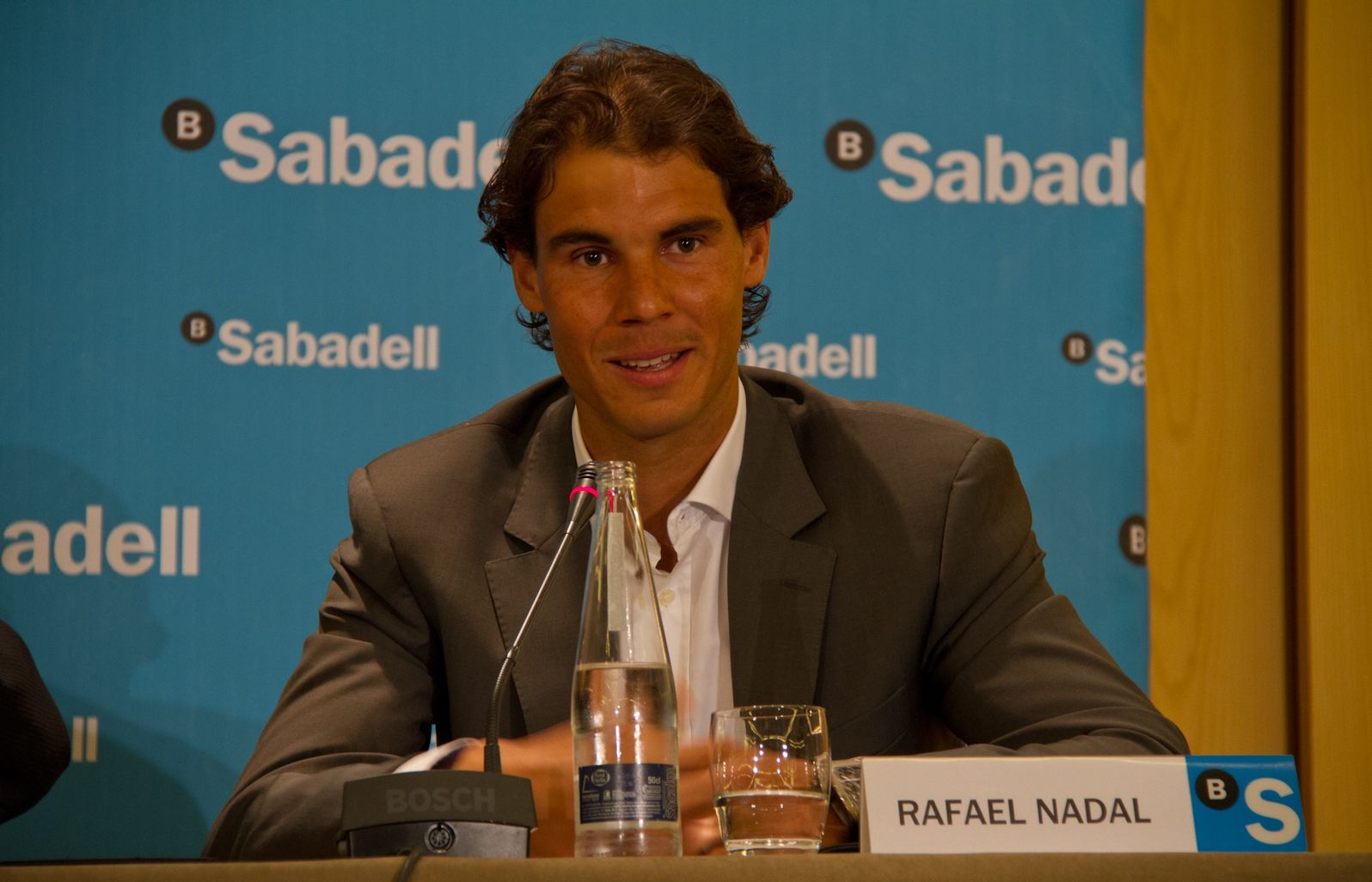 El tenista Rafael Nadal a la roda de premsa del Banc Sabadell. FOTO: Cedida 