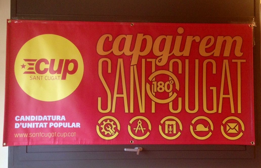 Cartell de la campanya Capgirem Sant Cugat 180º de la CUP. FOTO: A. Mira