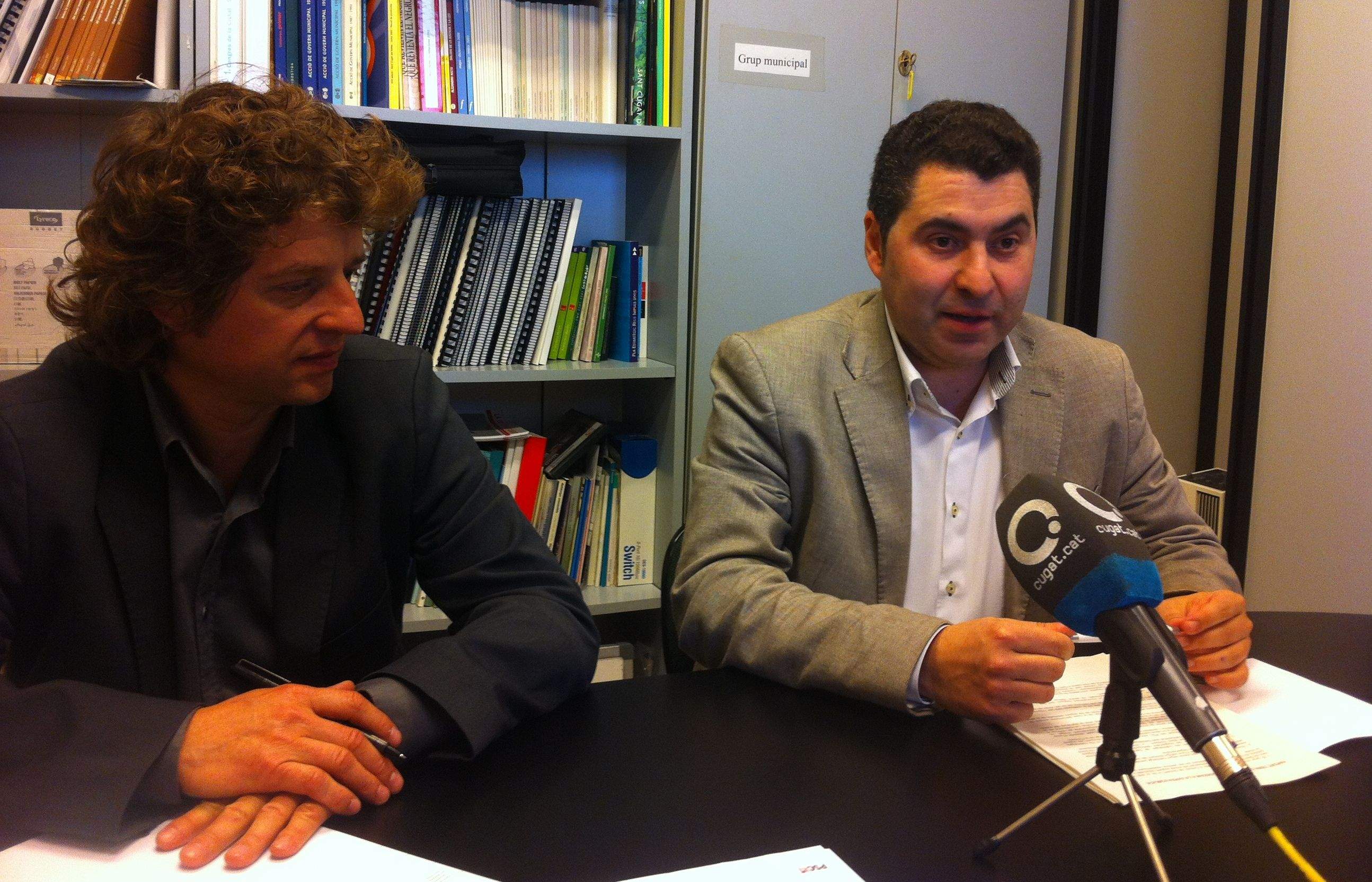 Pere Soler i Ferran Villaseñor, a la roda de premsa. FOTO: Pere Fernández