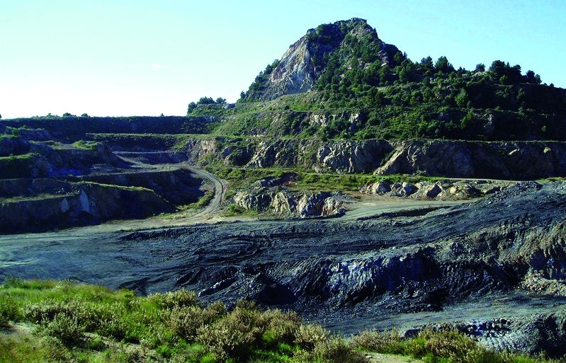 Pedrera inactiva (2006), rica en minerals. FOTO: cedida
