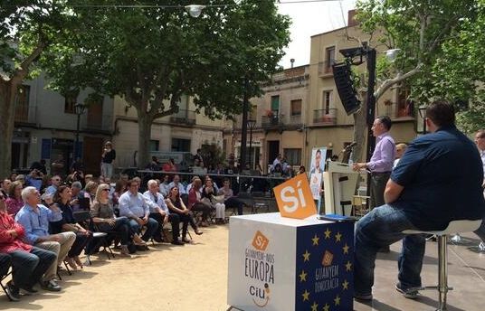 Tramosa durant el míting. FOTO: Josep Maria Vallès