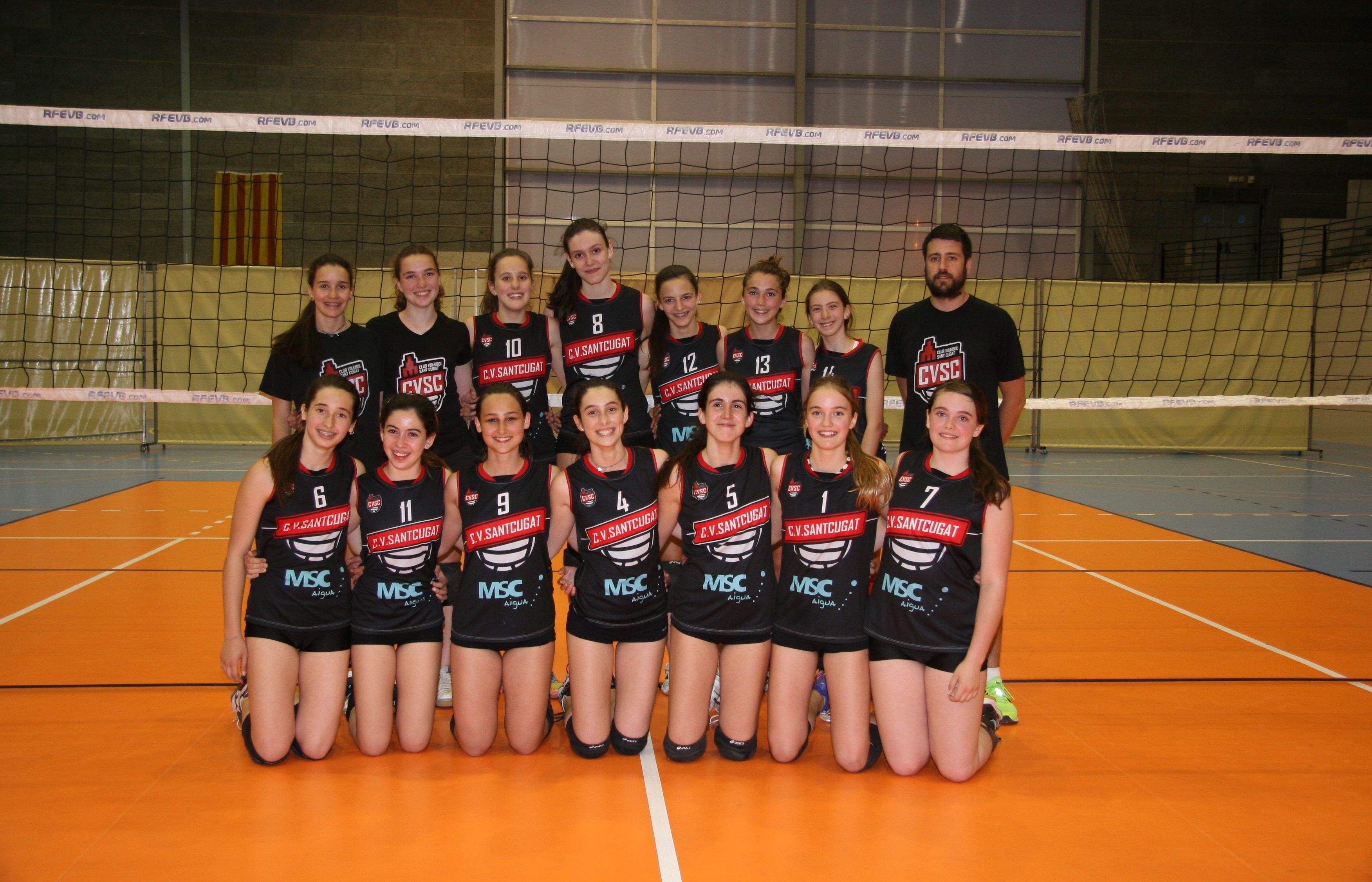 Equip infantil femení del Club Voleibol Sant Cugat. FOTO: Horacio Barrios