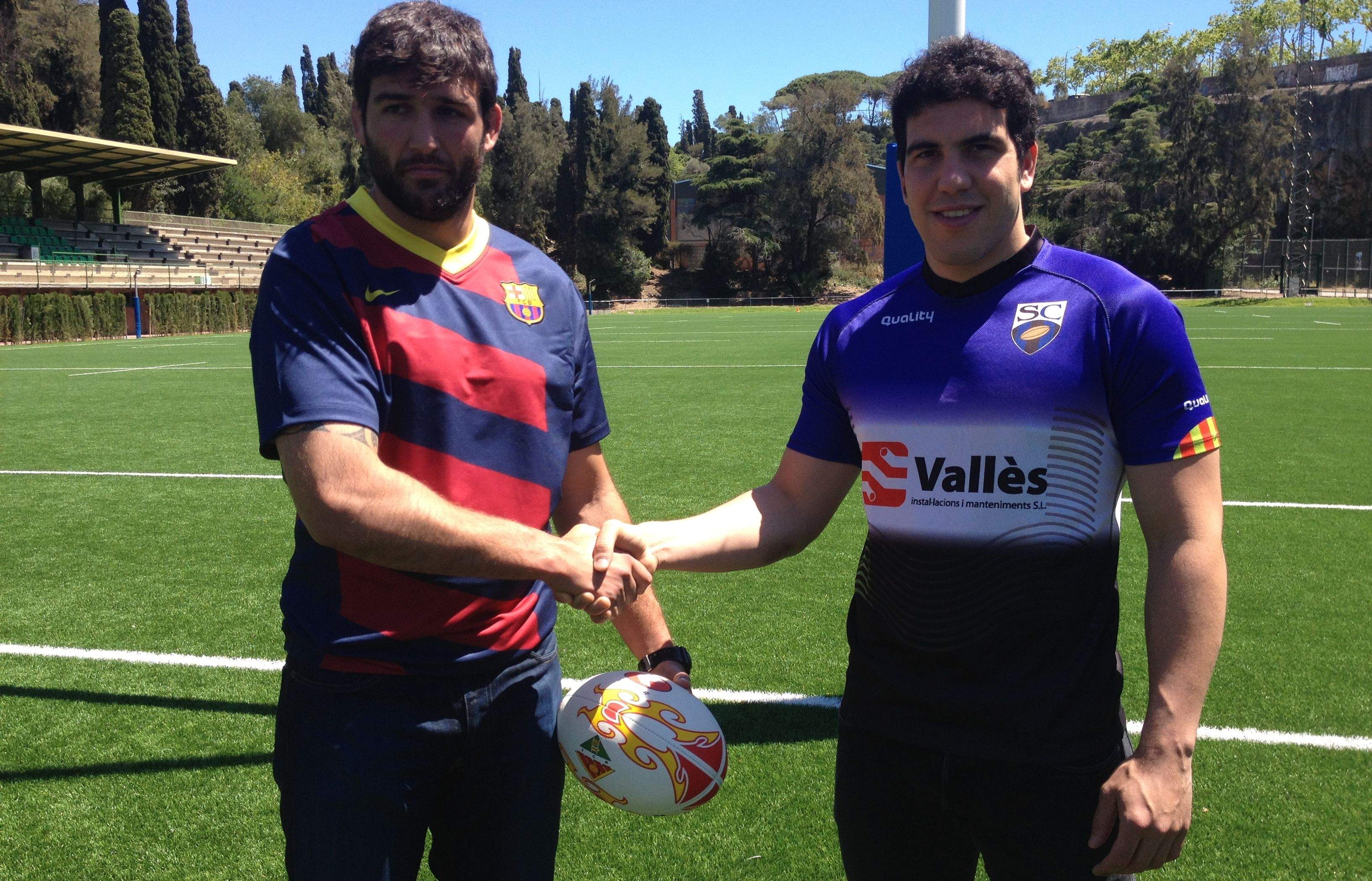 Sergi Guerrero i Joan Losada, aquest divendres a La Foixarda. FOTO: À. L. P.