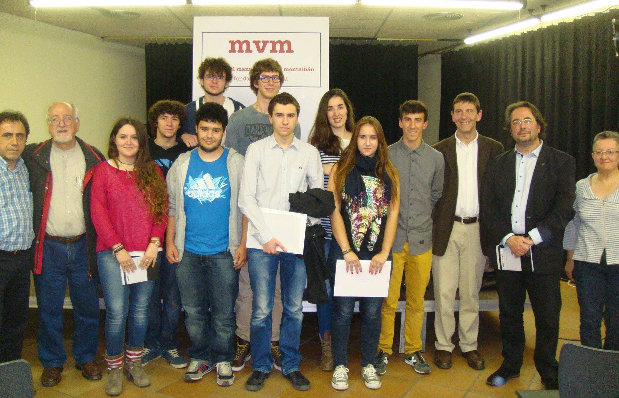 Imatge dels guanyadors dels premis de batxillerat Manuel Vázquez Montalbán. FOTO: Cedida