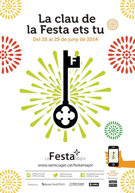 Cartell de la Festa Major 2014, fet pel santcugatenc Carles Anadón Bernat