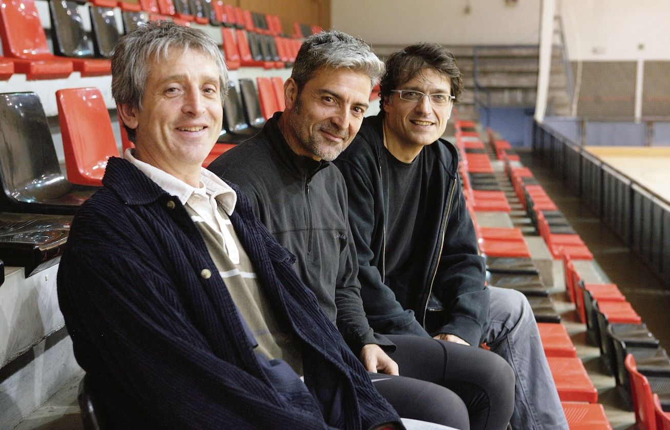 El Jordi, el Juanjo i lArmand, història viva de lhandbol. FOTO: Artur Ribera