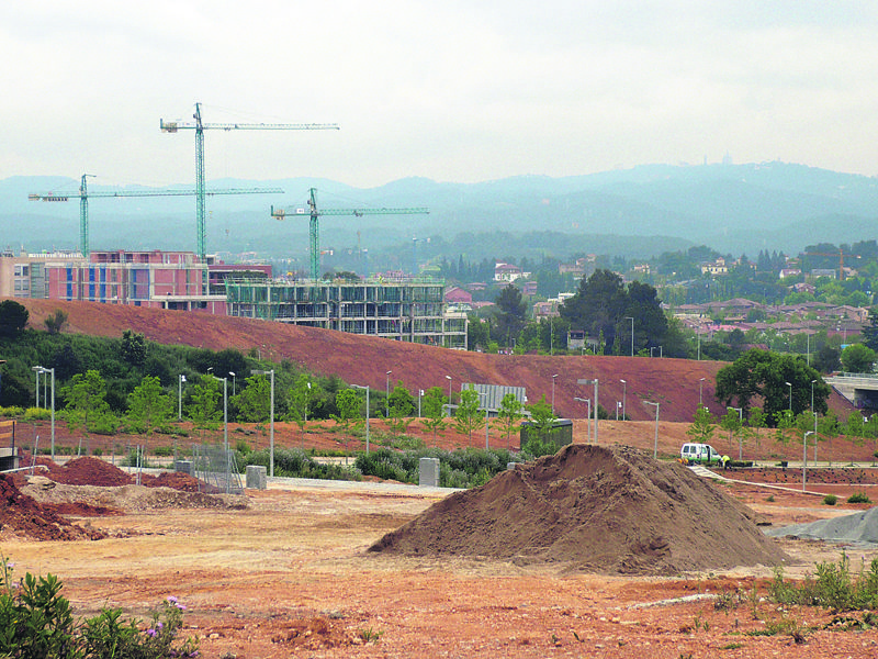 Obres al sector de Can Mates