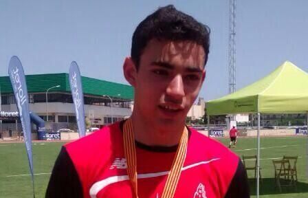 Ramon Adàlia, campió de Catalunya juvenil de triple salt. FOTO: @Atletisme_CMSC