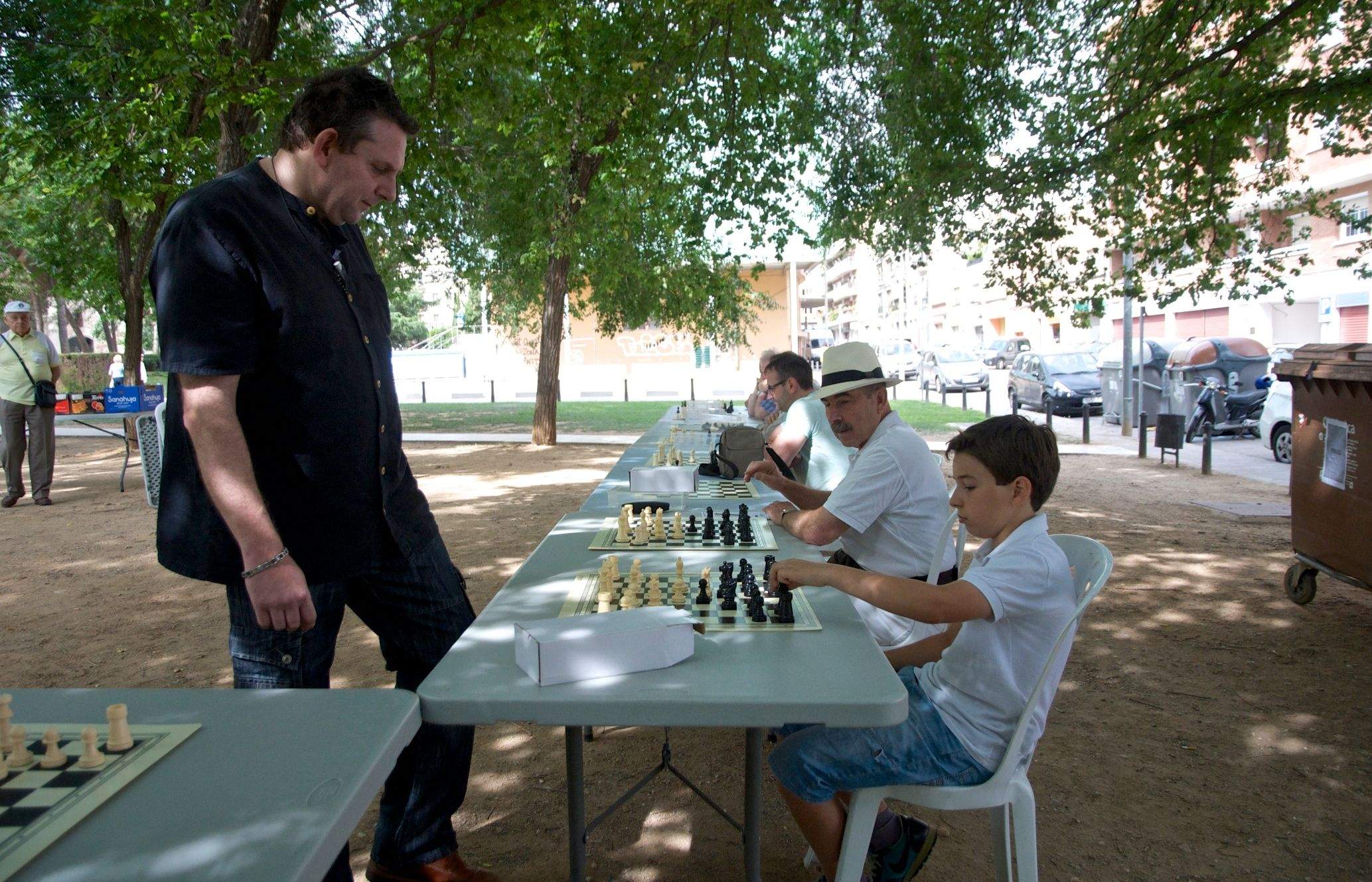 Exhibició de partides simultànies. FOTO: Pere Fernández