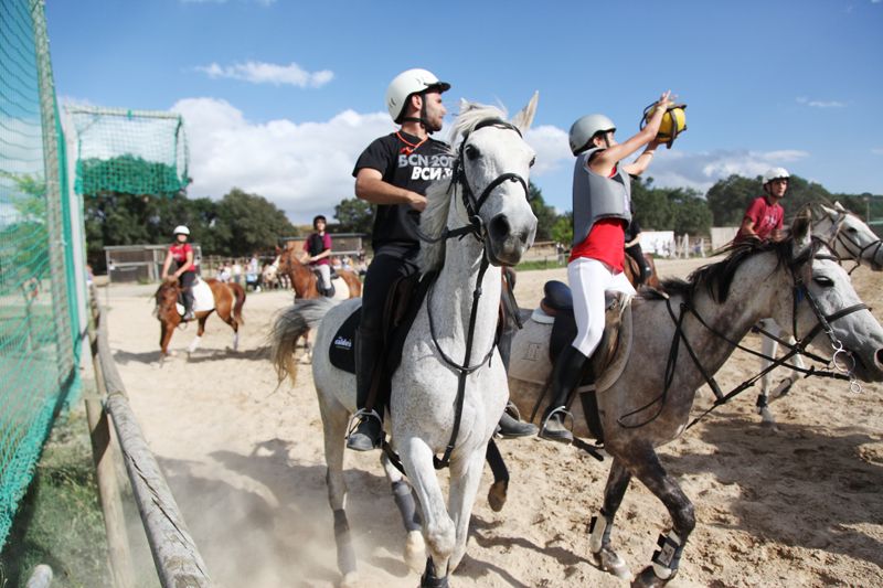 Partit de Horseball a l'Hípica Can Calders
