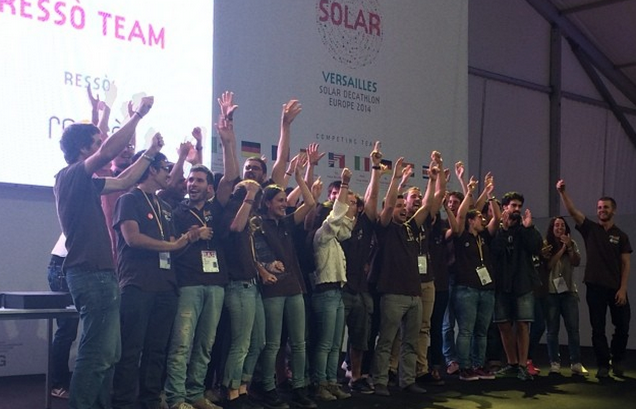 Moment que l'equip coneix la notícia. FOTO: Cedida FacebookSolar Decathlon Europe 