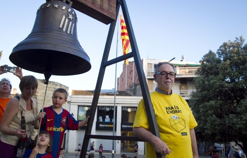 Vicenç Alegre, coordinador de l'ANC de Sant Cugat al simulacre de la V santcugatenca de l'11 de juliol FOTO: Estefania Bedmar 