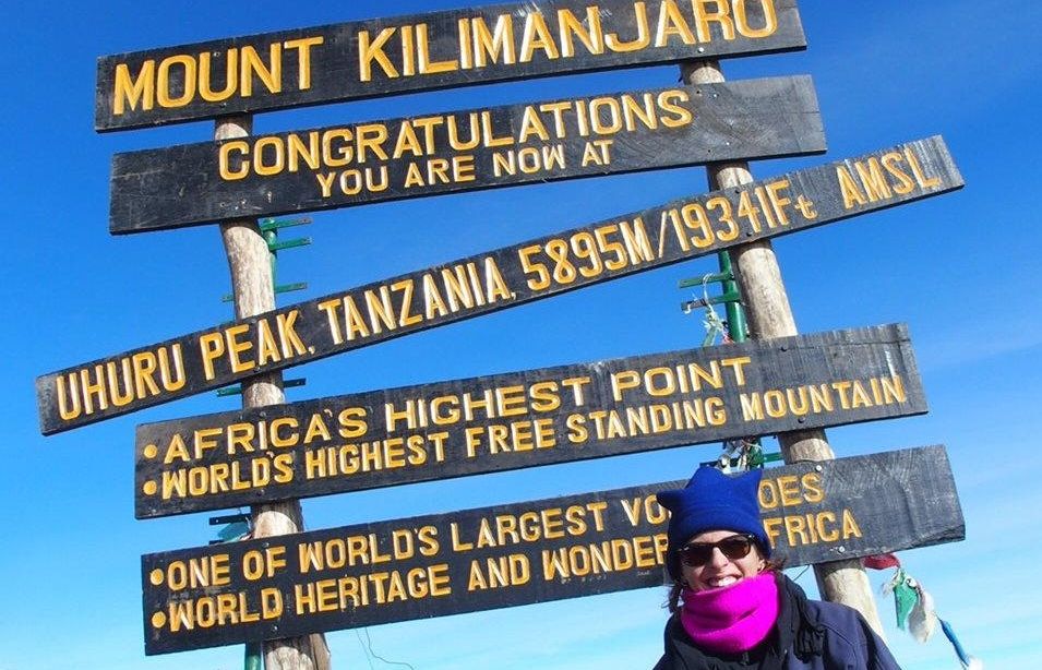 La santcugatenca al cim del Kilimanjaro. FOTO: Cedida
