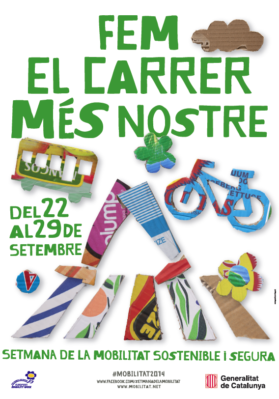 Lema de la Setmana de la Mobilitat Sostenible 2014. FOTO: Cedida 