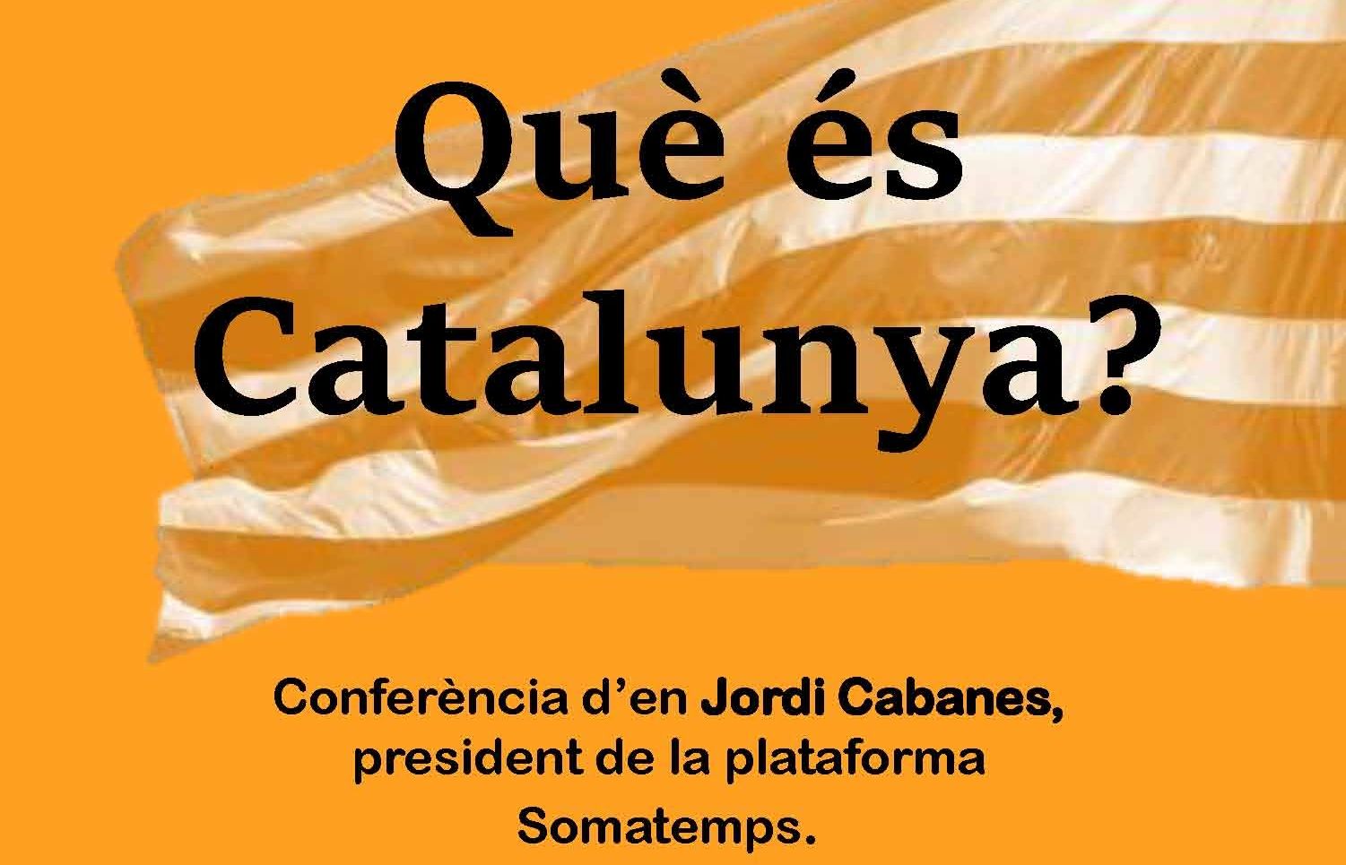 Cartell de la conferència de Ciutadans sobre Catalunya. FOTO: Cedida