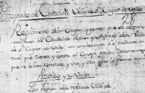 Fragment de la primera pàgina del Reglament de Propis i Arbitris  de Sant Cugat del 10 de juliol de 1772. FOTO: Cedida
