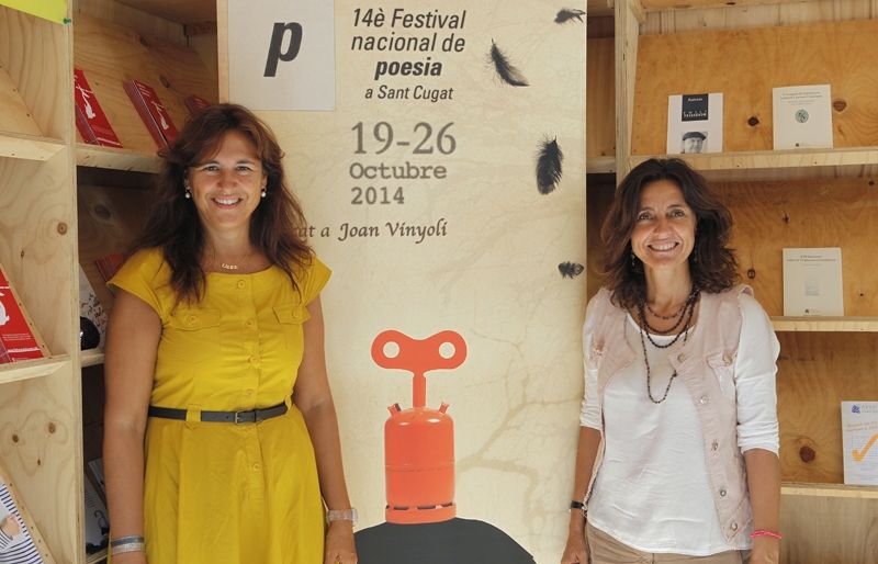 Borràs i Conesa han presentat el Festival aquest dilluns el Festival Nacional de Poesia. FOTO: Artur Ribera