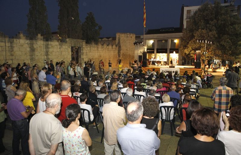 Acte de Súmate a la plaça d'Octavià, aquest 10 de setembre. FOTO: Artur Ribera
