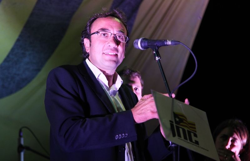 Josep Rull, a la 4a Diada per la Independència de la JNC. FOTO: Lali Puig