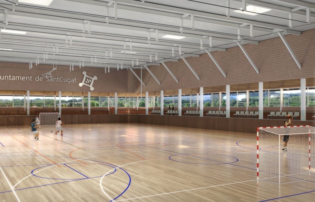 Imatge interior del nou pavelló 3. FONT: Ajuntament de Sant Cugat