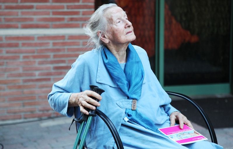 Edith Schaar, a la inaugauració de l'exposició. FOTO: Lali Puig