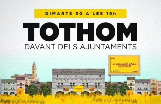 Cartell de la convocatòria en defensa del 9-N. FOTO: Cedida